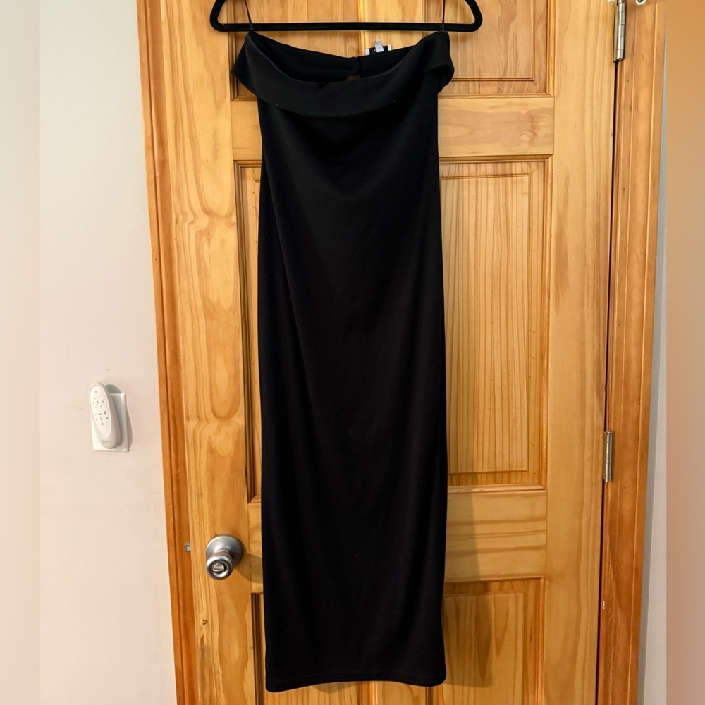 OLIA Black Strapless Dress